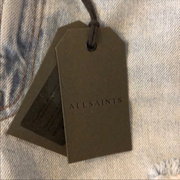 All Saints Flare Cropped Jeans indigo blue 26 - Picture 7 of 8